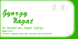 gyorgy magat business card