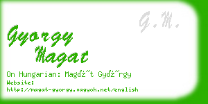 gyorgy magat business card